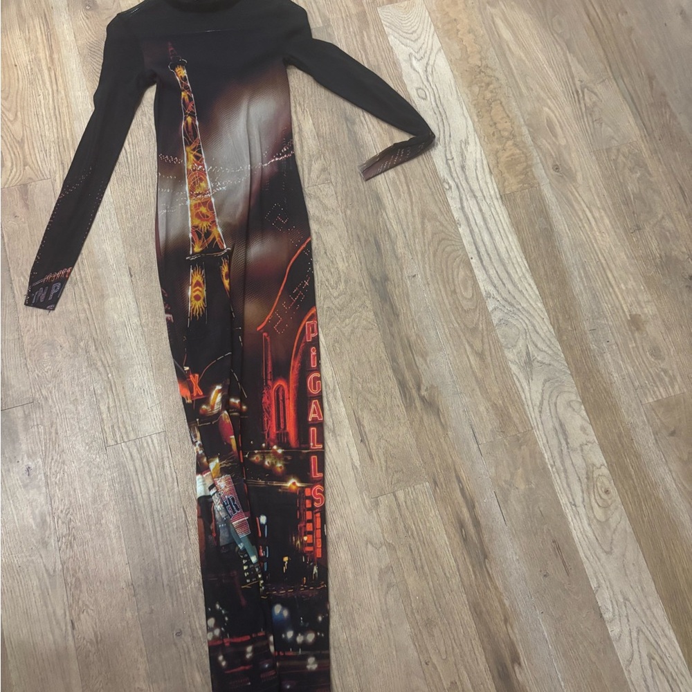 Jean Paul Gaultier Black and Red Long Sleeve Dress